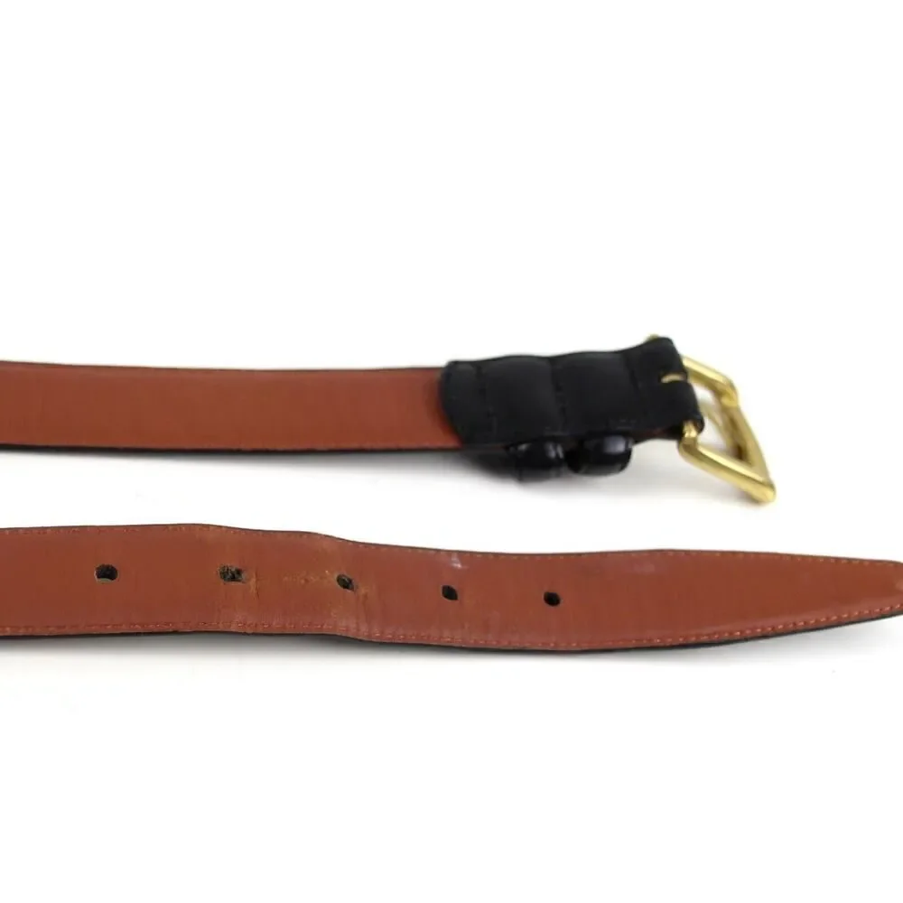 Haggar BLACK GENUINE LEATHER 1 1/8